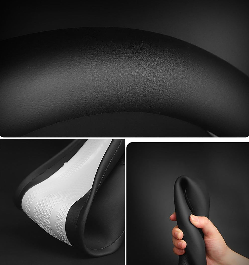 Dotesy universal fit covers steering wheels 36.5-38 cm for most cars.