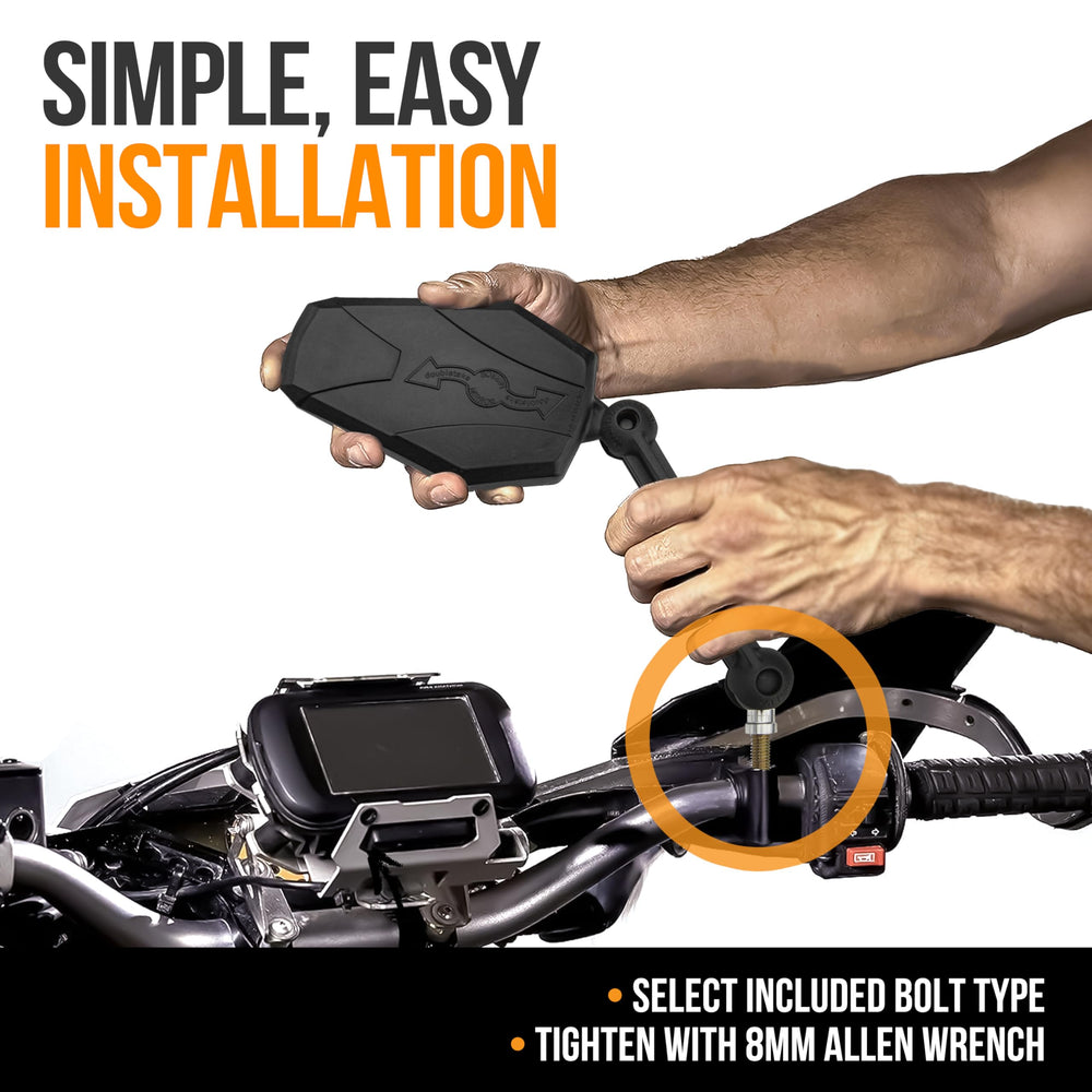Doubletake uncrushable base shown with rugged grip and stable positioning.