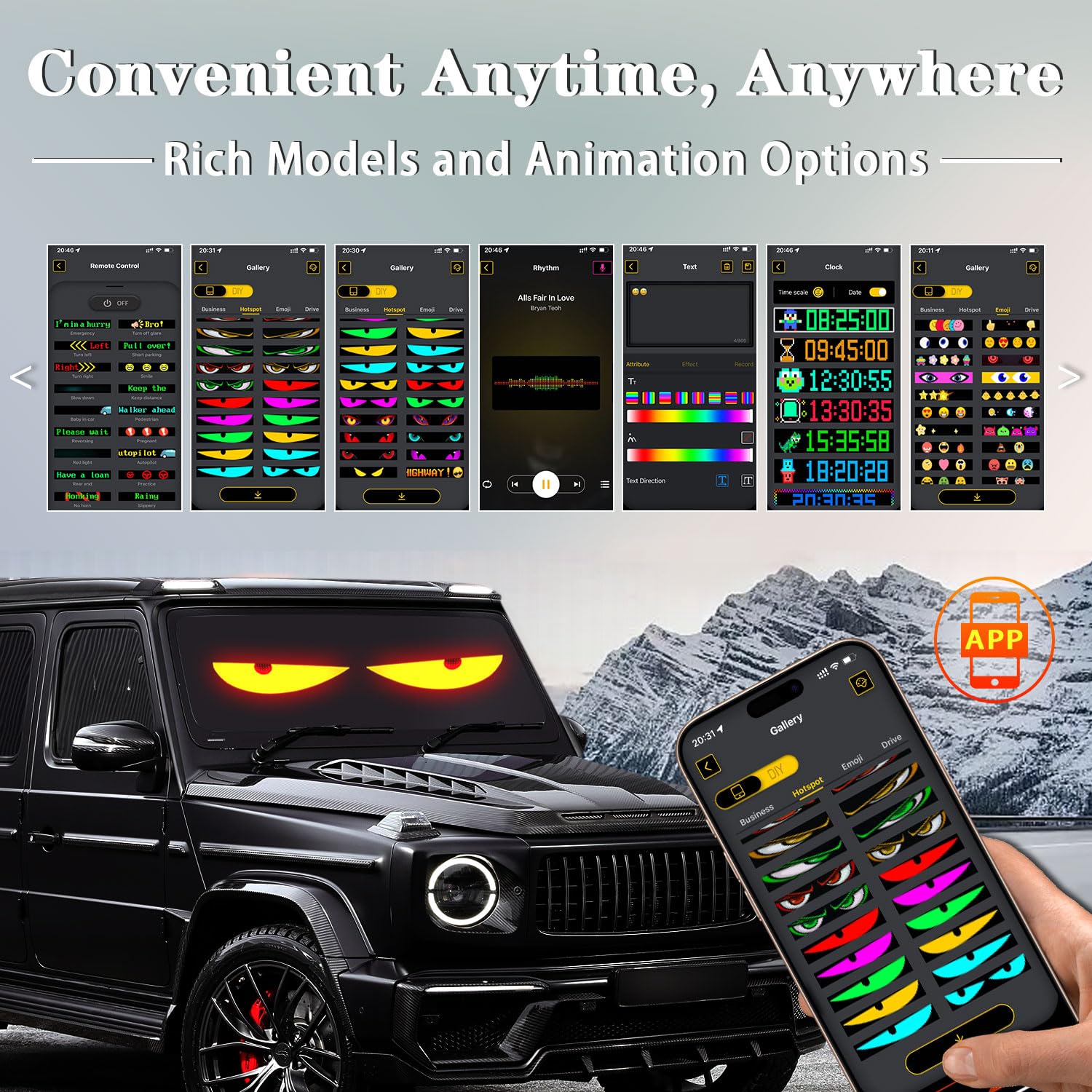 DouMmantn 3M tape mounting keeps the display securely attached to glass.