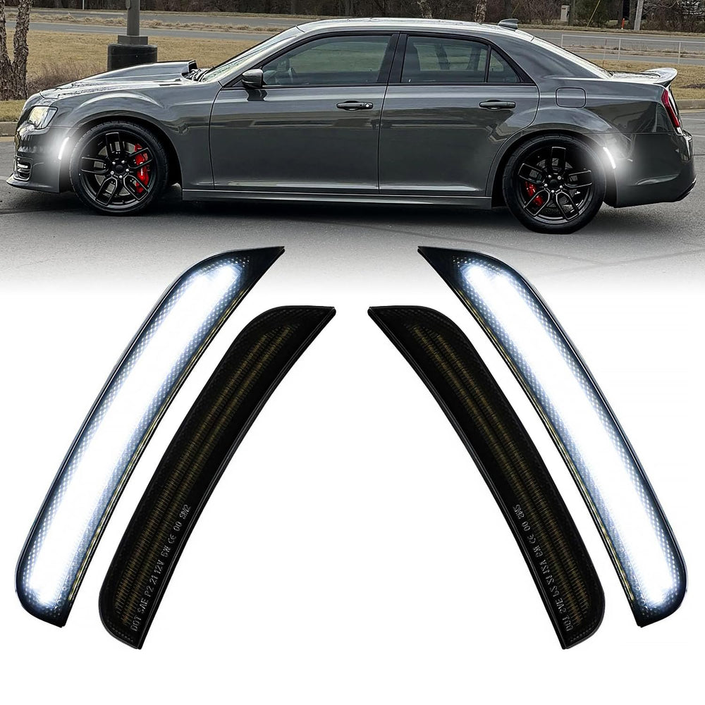 DouMmantn Chrysler 300 front smoked side marker lights for enhanced visibility and style