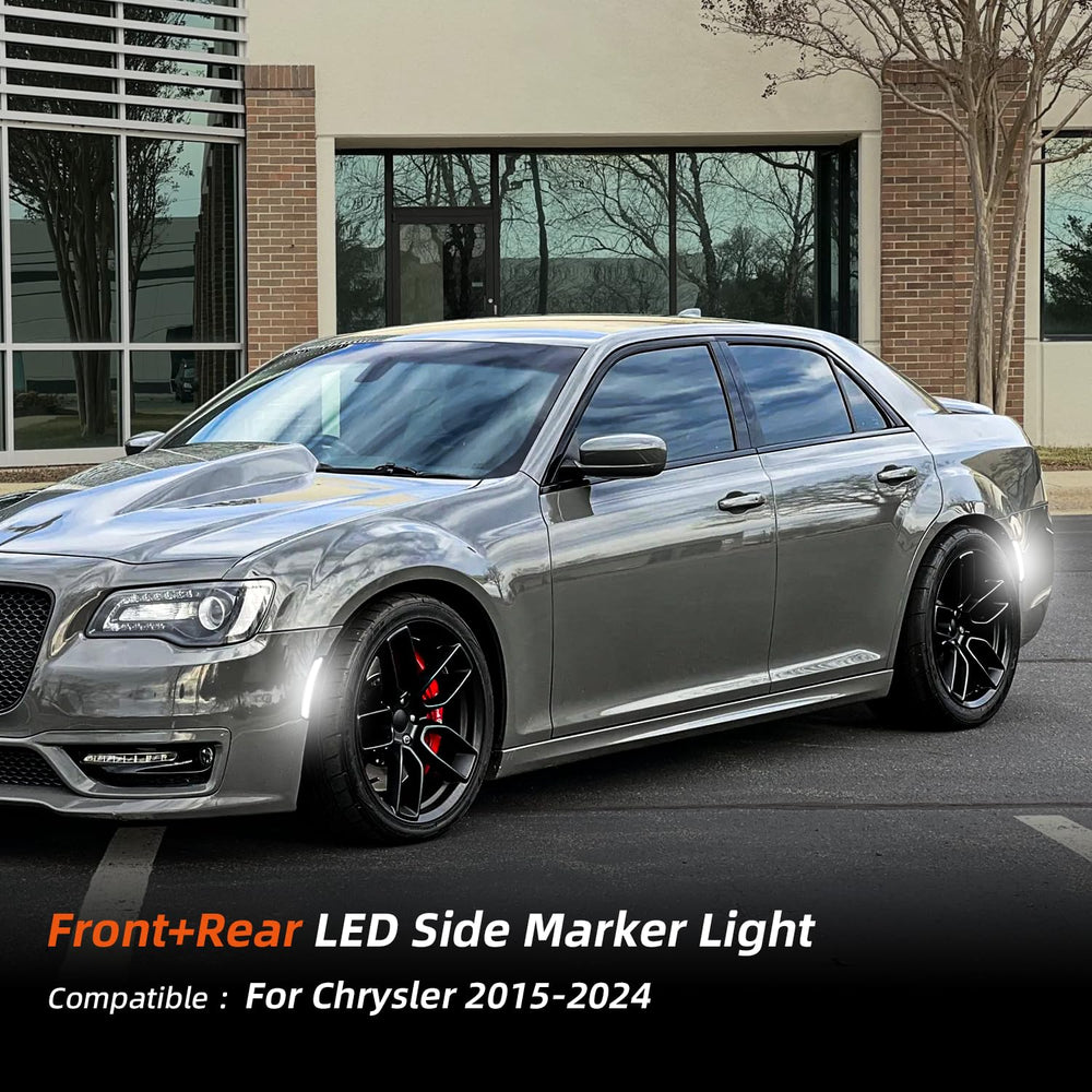 DouMmantn Chrysler 300 front smoked side marker lights bright front illumination