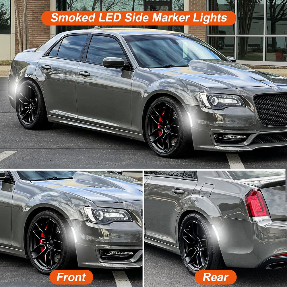 DouMmantn Chrysler 300 package of 4 smoked lens side markers