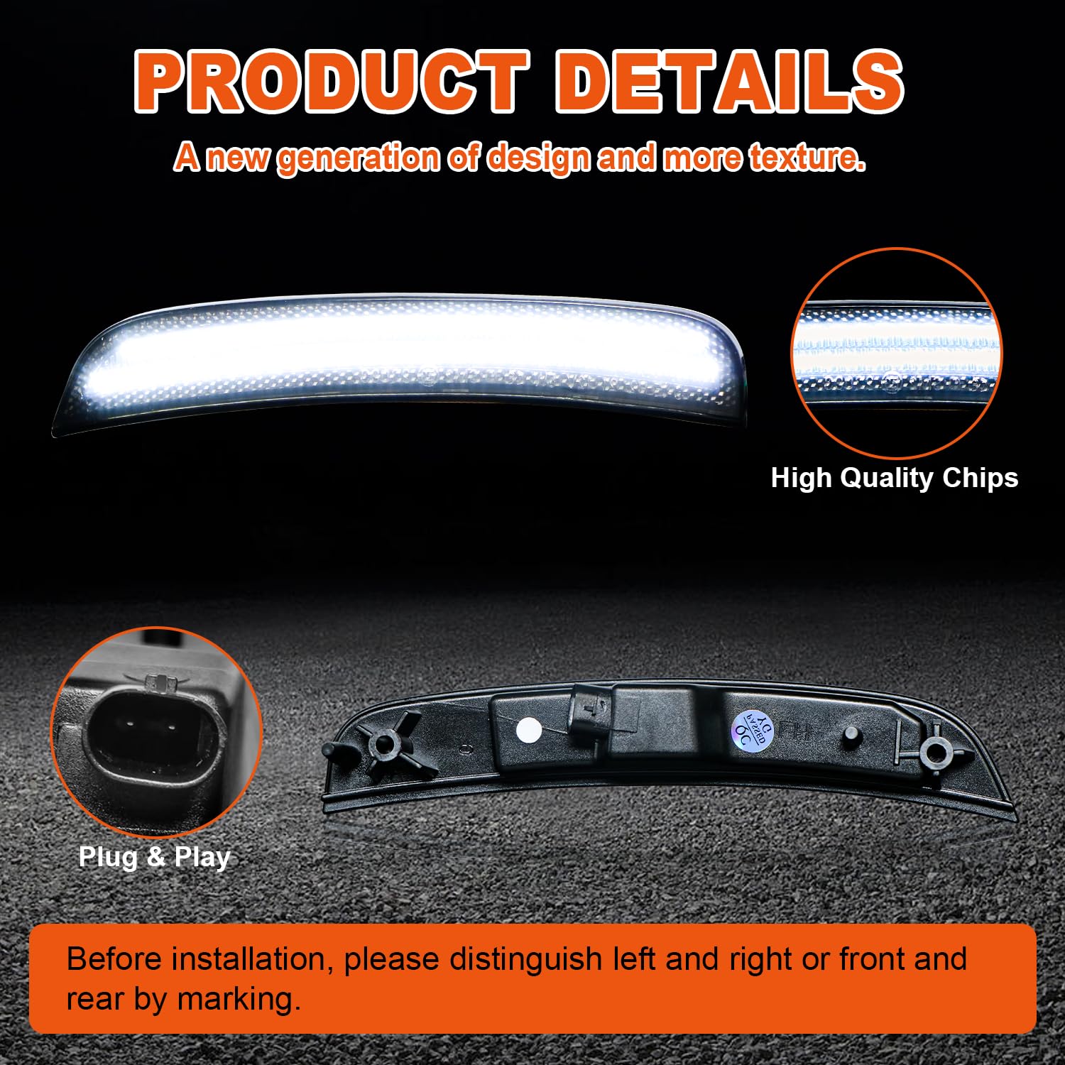 DouMmantn Chrysler 300 rear smoked side marker lights stylish and durable