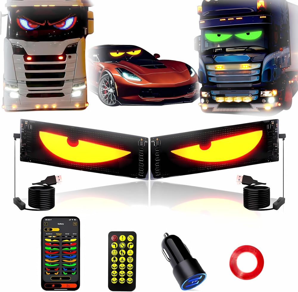 DouMmantn Devil Eyes windshield pair glows vividly for night visibility.