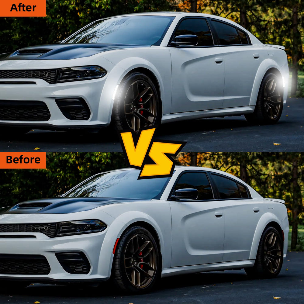 DouMmantn rear-left Charger side marker light with smoked lens and style.