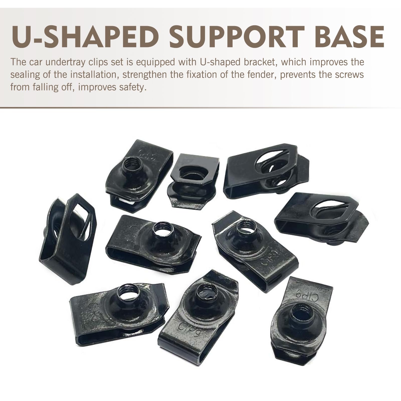 Downhill black splash-guard fixings emphasize sturdy, weather-resistant protection for undercar components.