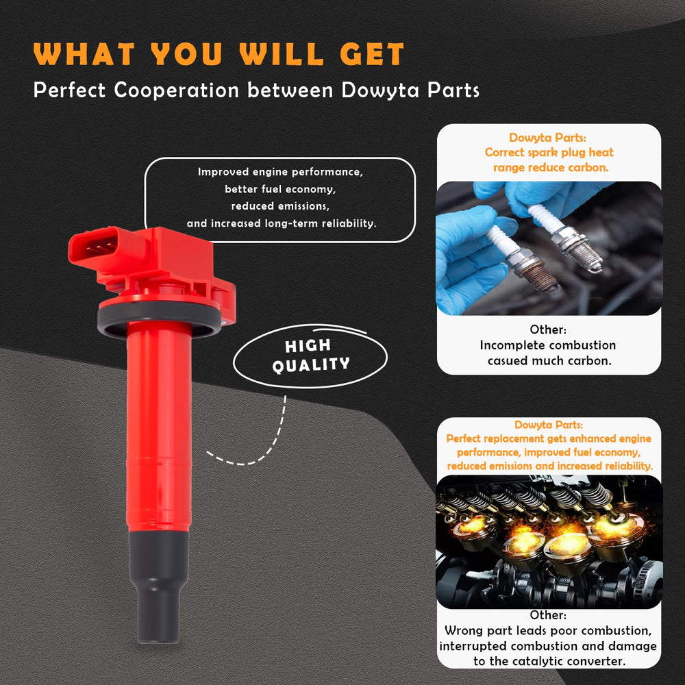 DOWYTA copper wires highlight high-conductivity ignition coils.