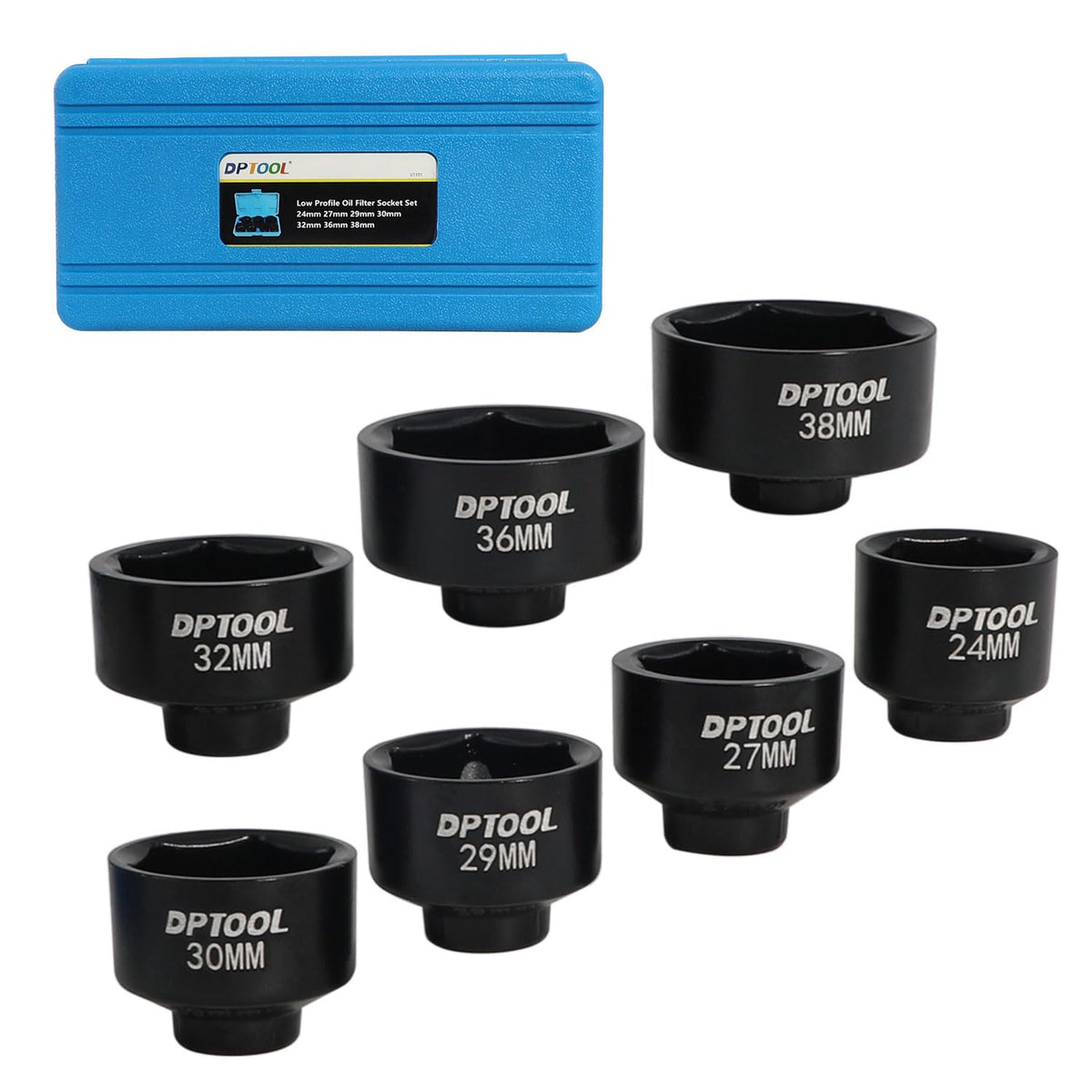 DPTOOL 24mm oil filter socket enables quick cap removal during routine oil changes.
