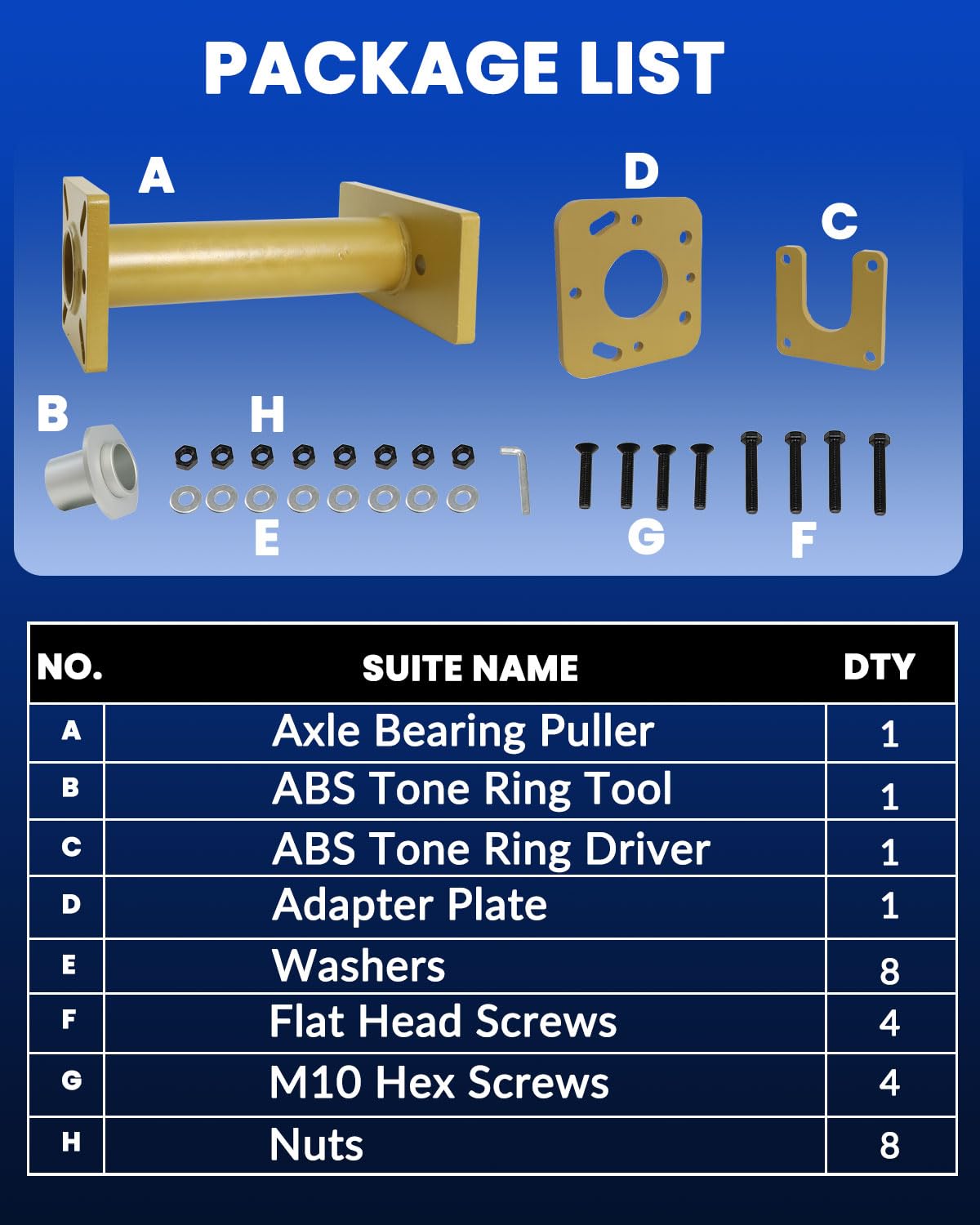 DPTOOL ABS tone ring tool aids precise reassembly of sensors.