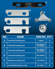 DPTOOL camshaft holding tool enabling secure alignment during installation.