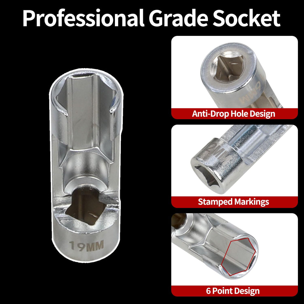 DPTOOL flare nut socket 22mm supports efficient sensor removal in tight spaces.