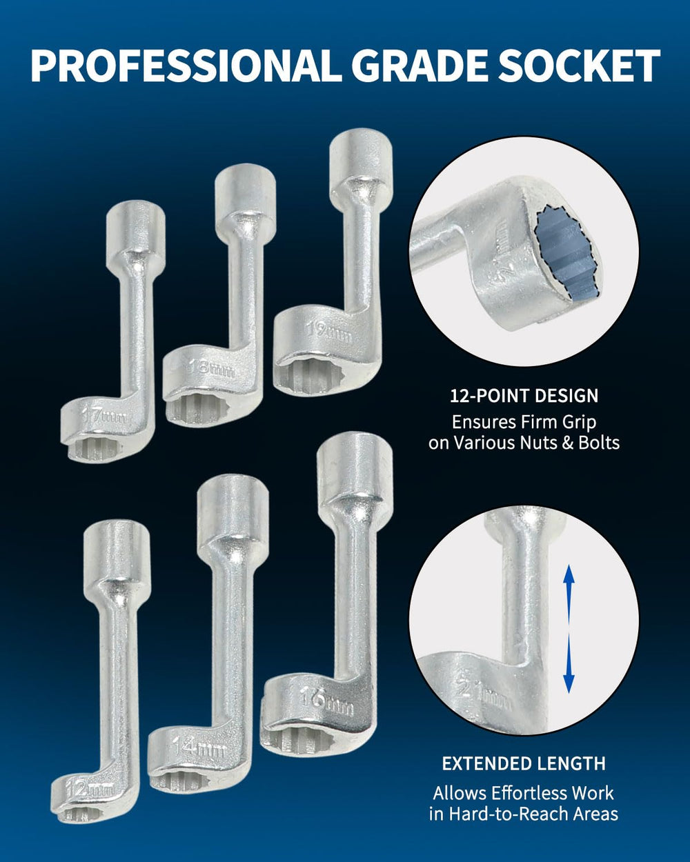 DPTOOL diesel injector line socket 17mm for efficient service