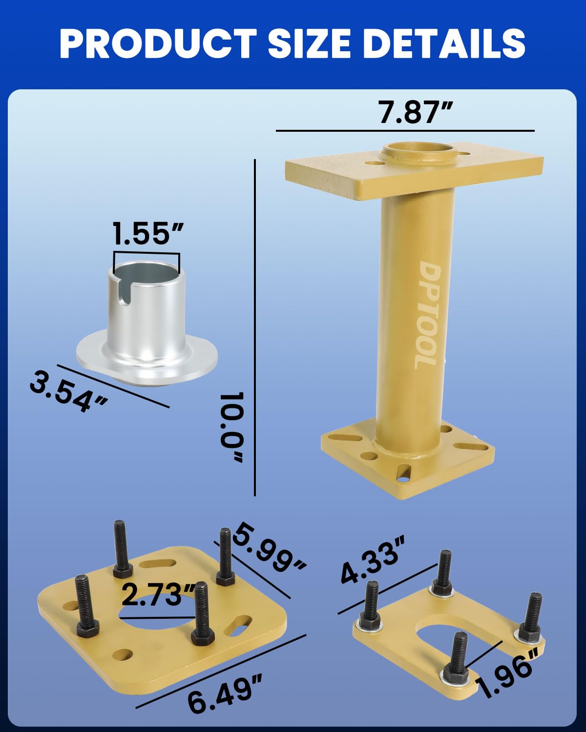 DPTOOL durable steel construction withstands high-pressure removal tasks.