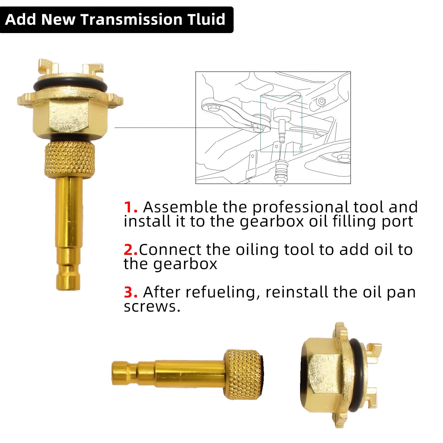 DPTOOL fluid drain tool aiding precise transmission oil removal