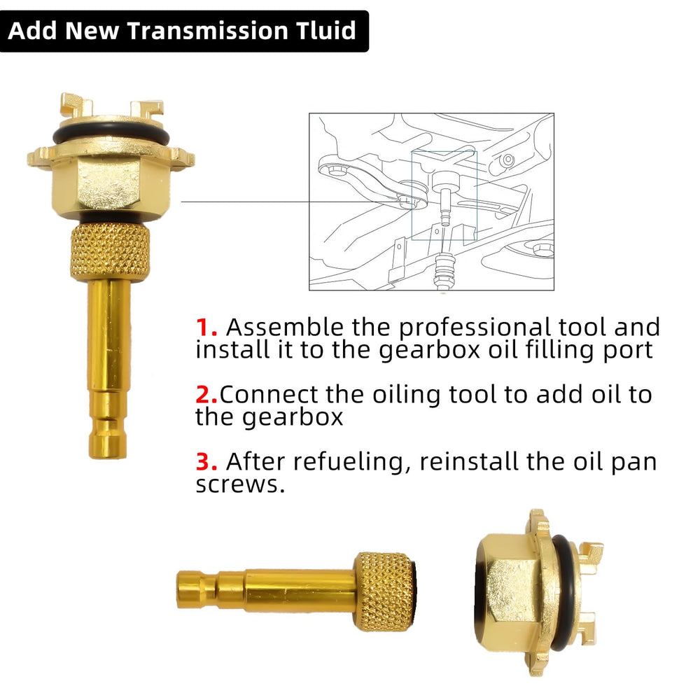 DPTOOL fluid drain tool aiding precise transmission oil removal