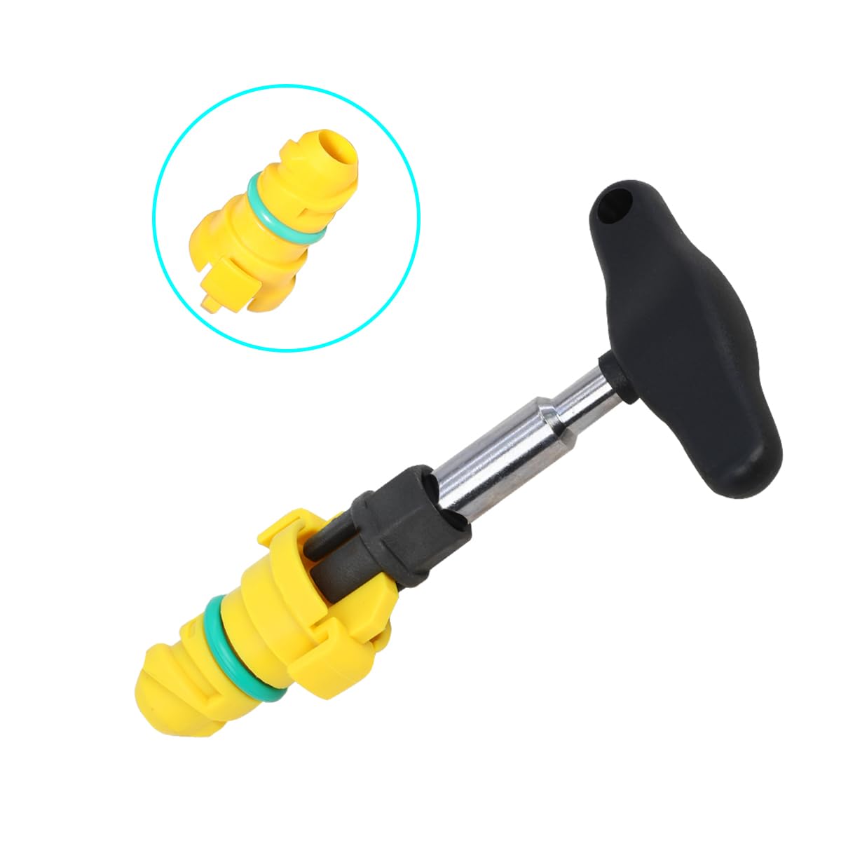 DPTOOL green sealing ring helps prevent leaks and contaminants.