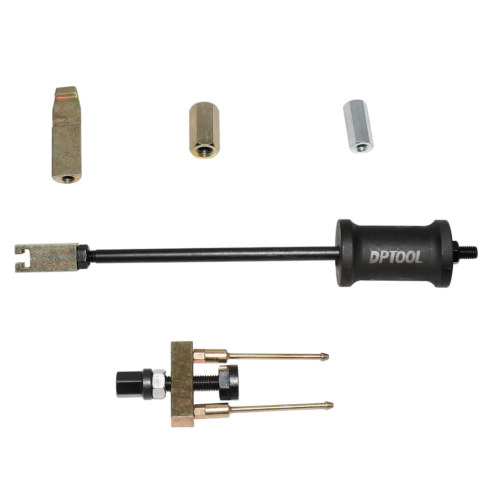DPTOOL slide hammer enables clean injector extraction with controlled impact