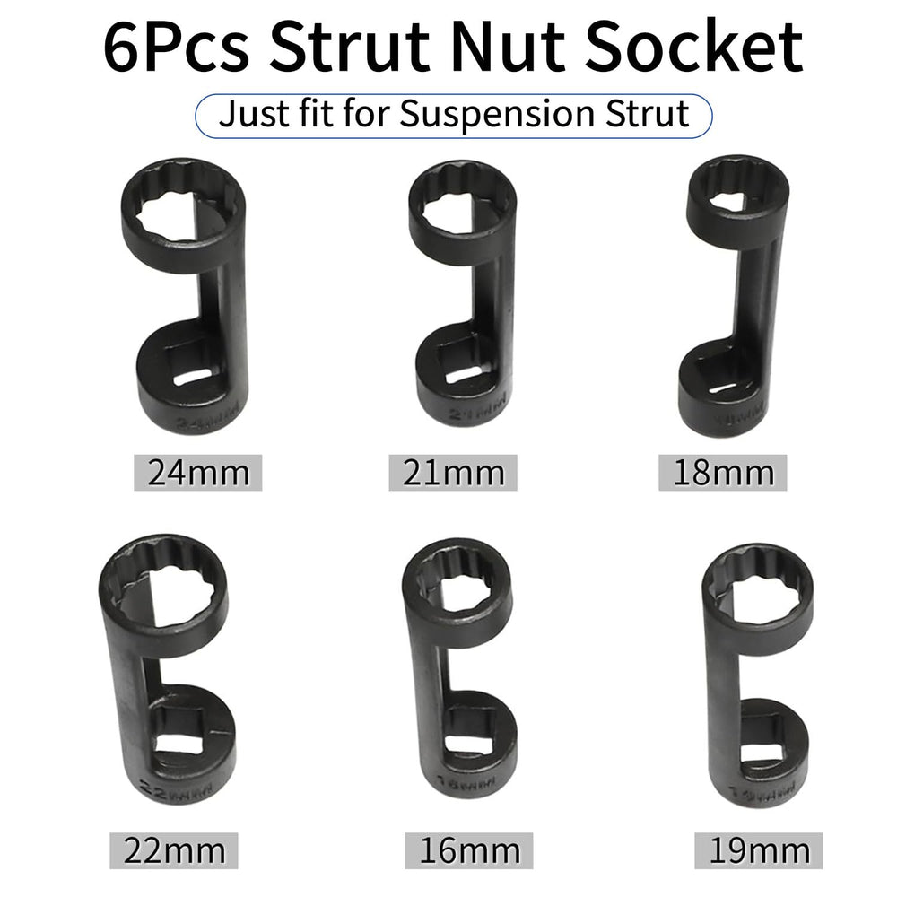 DPTOOL Strut Nut Socket 19mm, 12-point, 1/2 inch drive for secure nut turning.