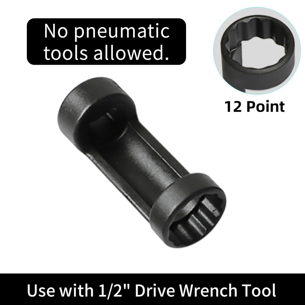 DPTOOL Strut Nut Socket 24mm, 12-point, 1/2 inch drive for heavy-duty suspension work.