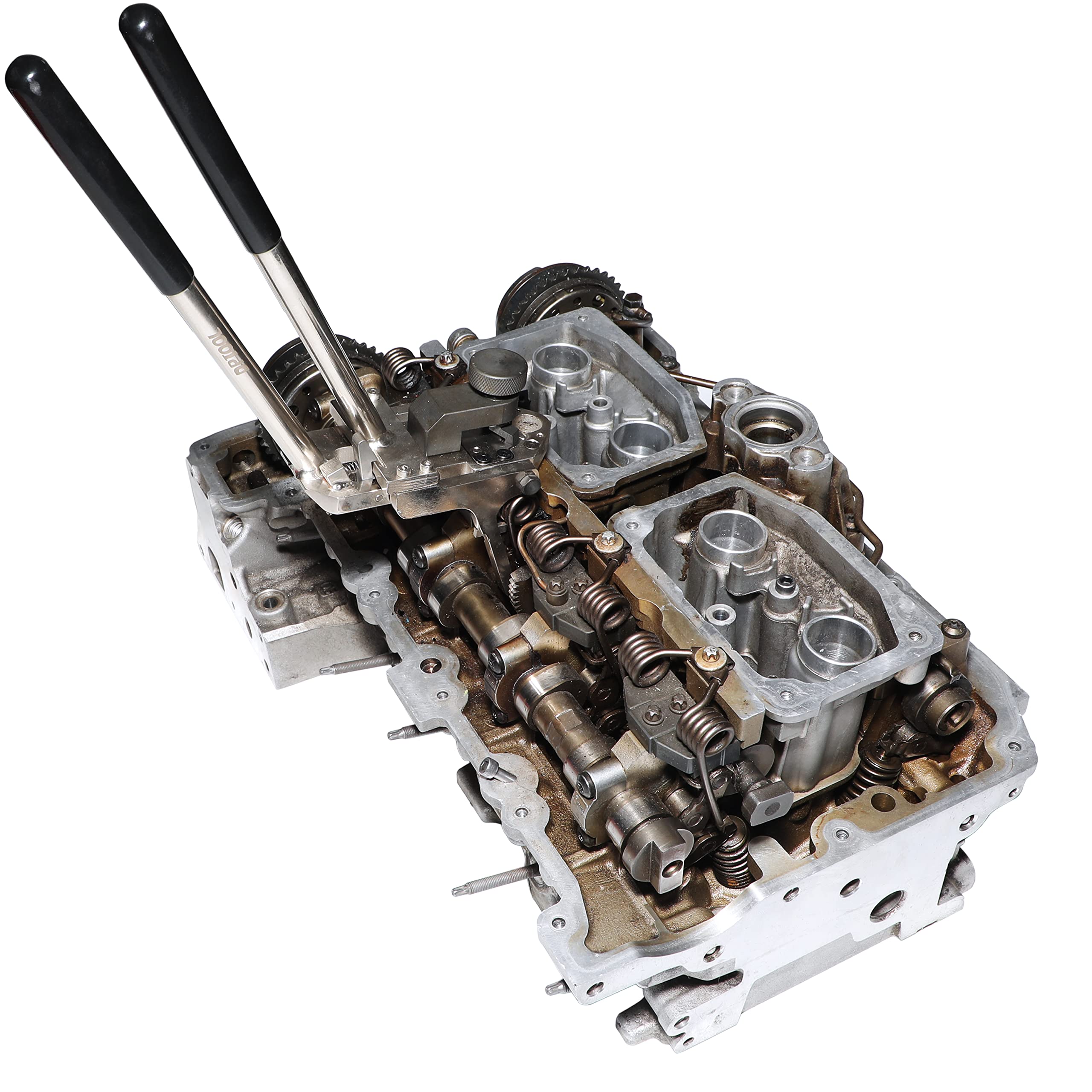 DPTOOL valve pressure spring tool helps assemble BMW N54-N55 engine heads.