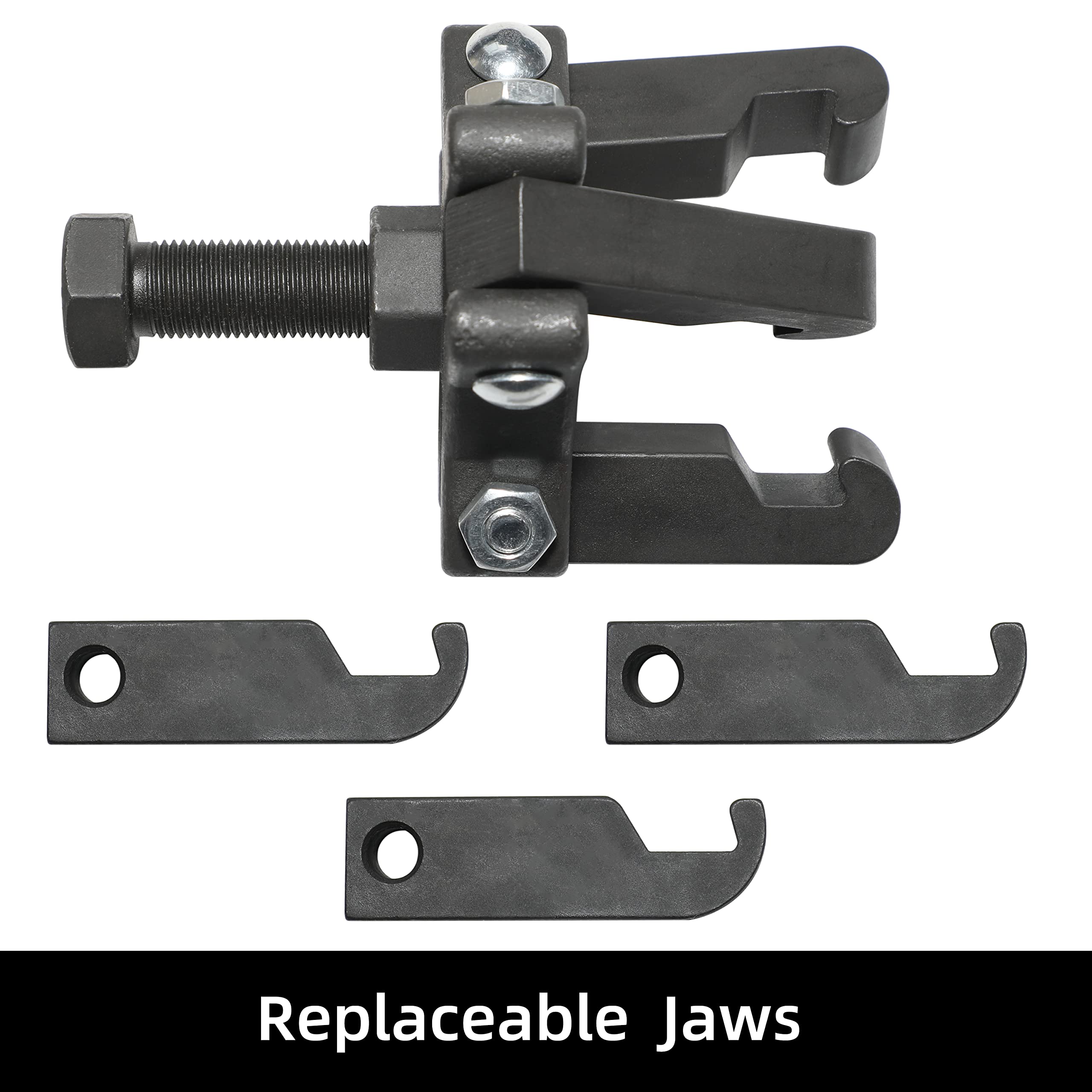 DPTOOL tool in a workshop demonstrates space saving damper pulley removal.