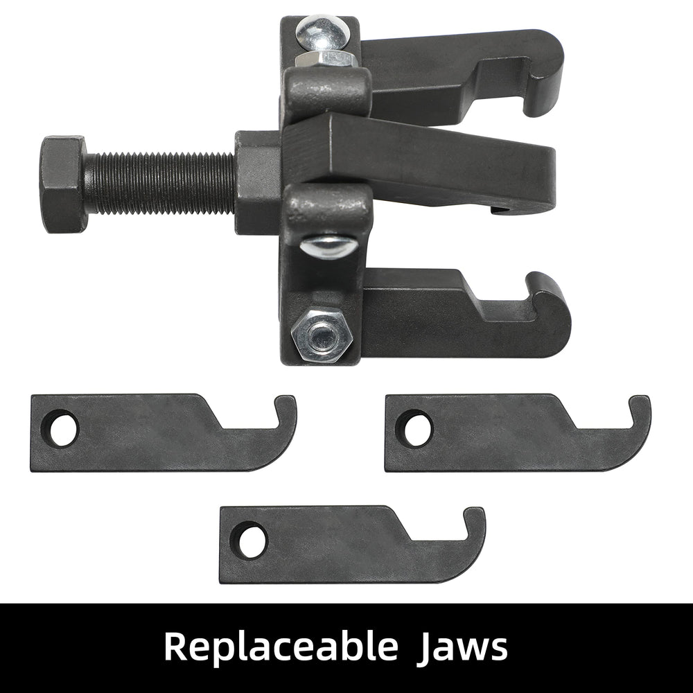DPTOOL tool in a workshop demonstrates space saving damper pulley removal.