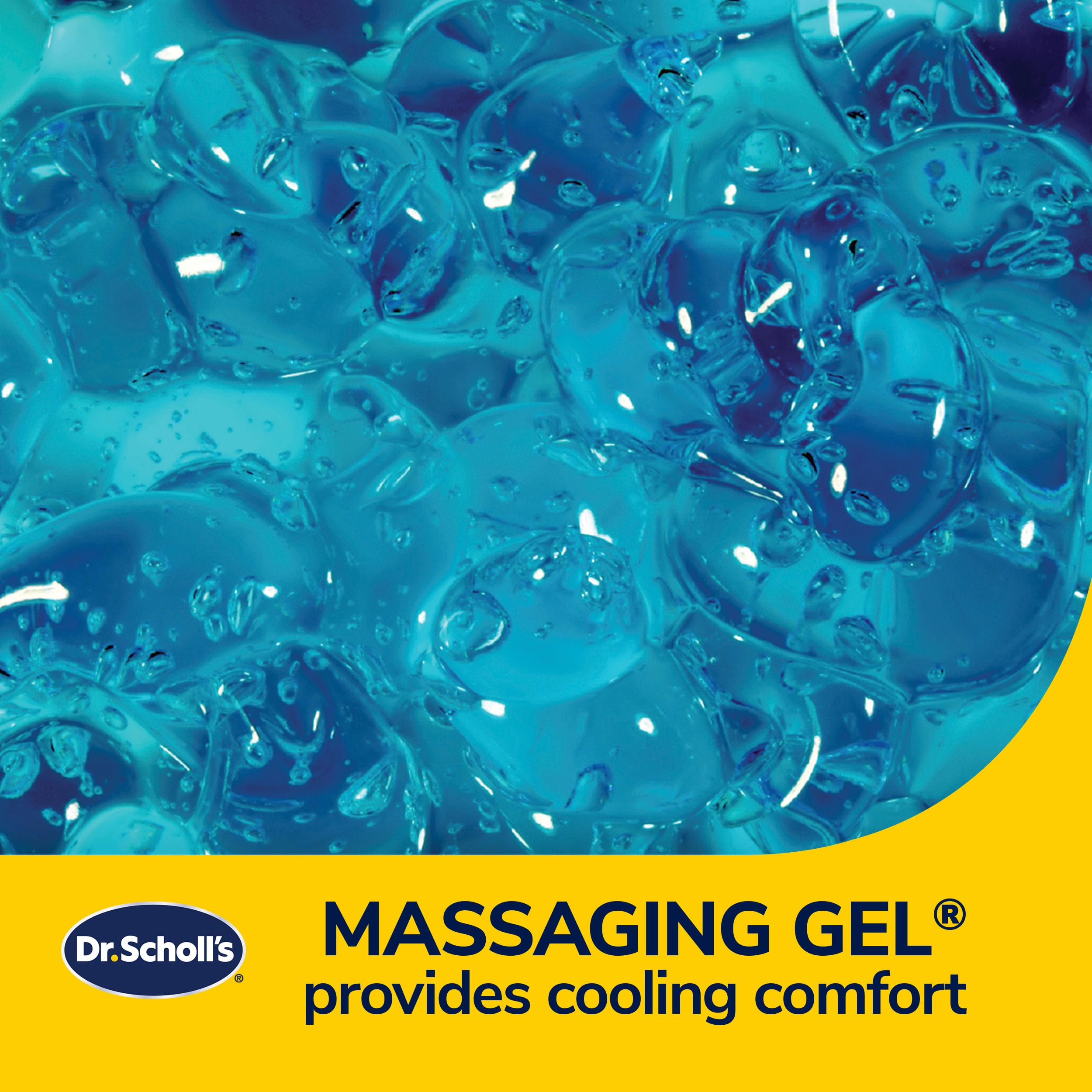 Dr. Scholl's cushion features cool orthopedic gel for heat relief during commutes.