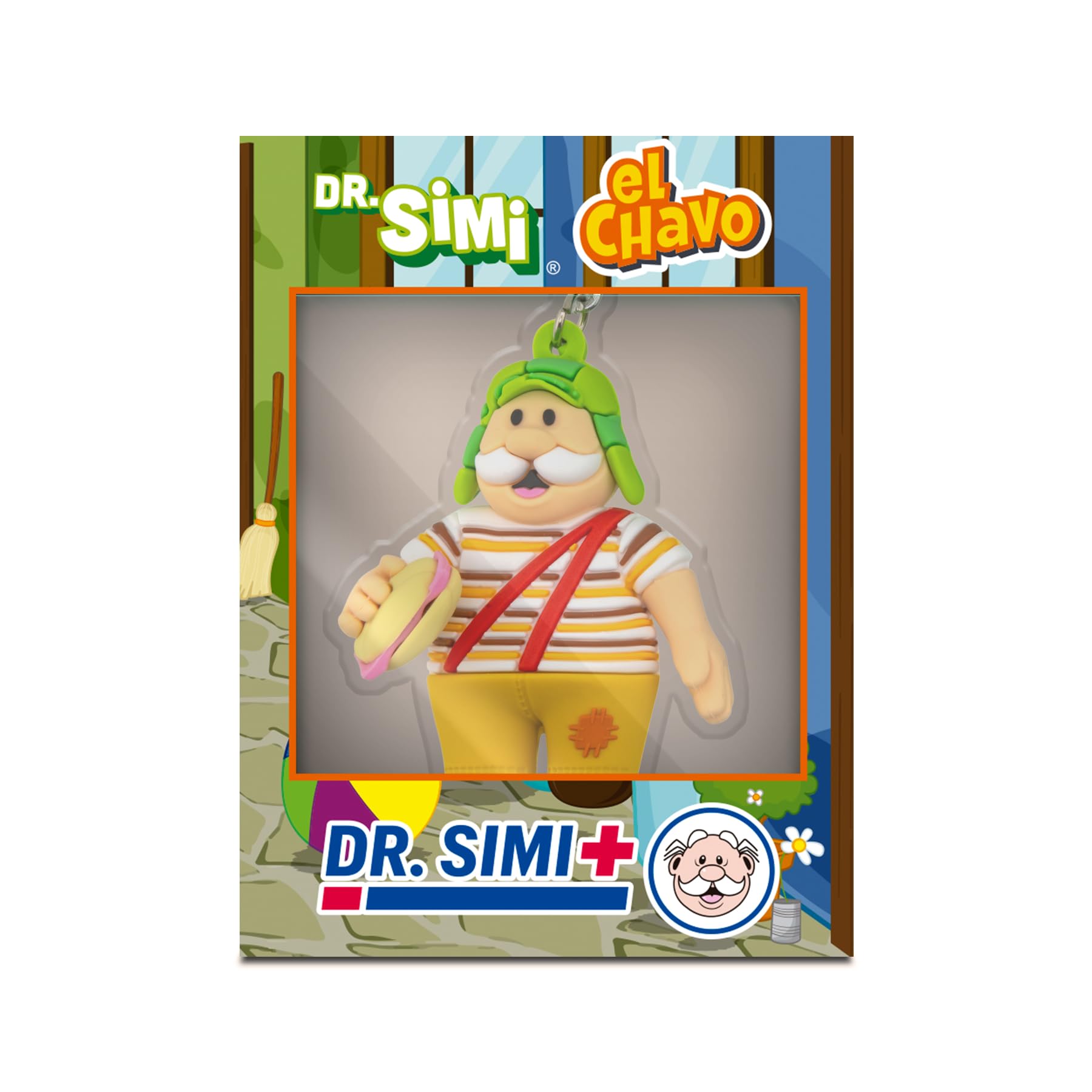 Official Dr. Simi × El Chavo keychain with soft-touch finish for daily use.