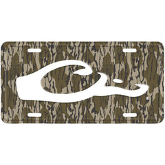 Drake Waterfowl DW80122 license plate featuring the Drake head logo for durable outdoor style.