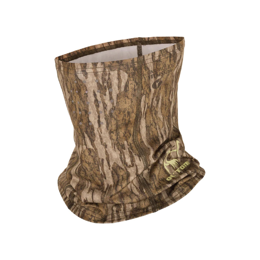 Drake Waterfowl stretch-fit half mask demonstrates breathable ventilation for comfortable wear