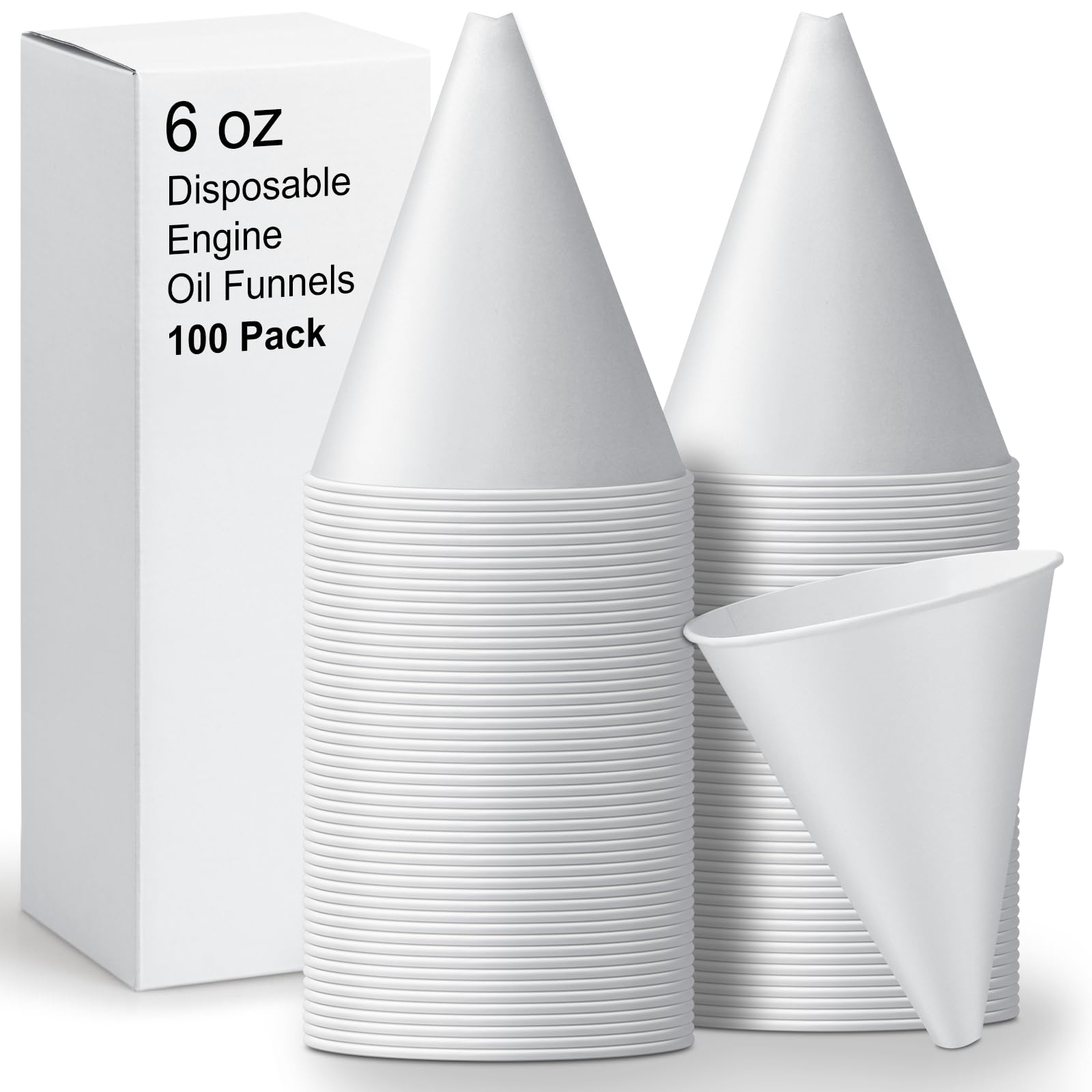 Draupnir paper oil funnels packaging and count shown, easy to stock in your toolkit.
