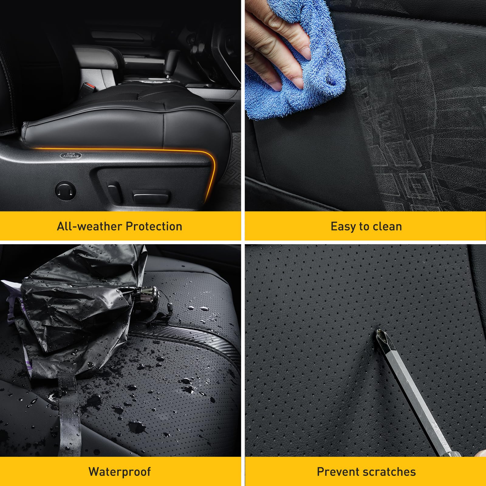 DrCarNow perfect-fit protection for Toyota Tundra CrewMax seats