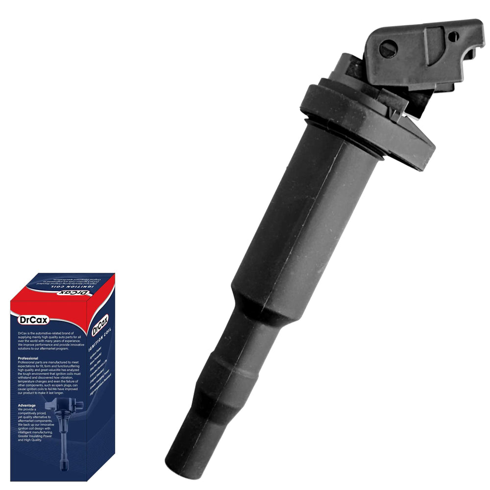 DrCax UF592 ignition coil front view for BMW engines, enhanced ignition reliability.