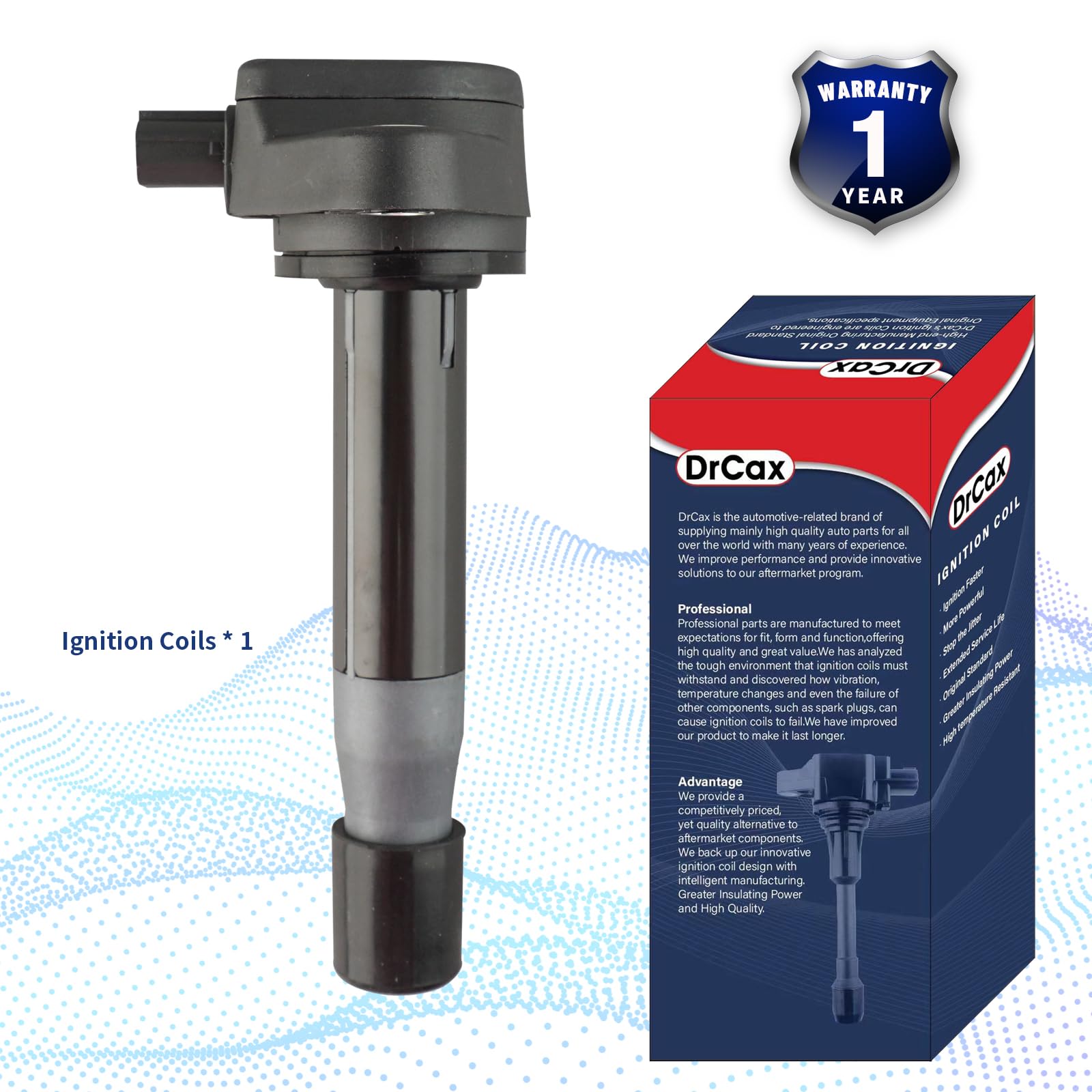 DrCax UF603 ignition coil installation angle for easy maintenance.