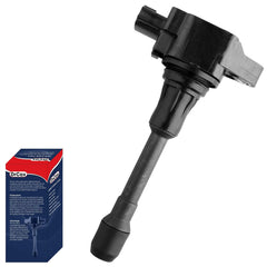 DrCax ignition coil UF617 front view showing sturdy construction and mounting interface.