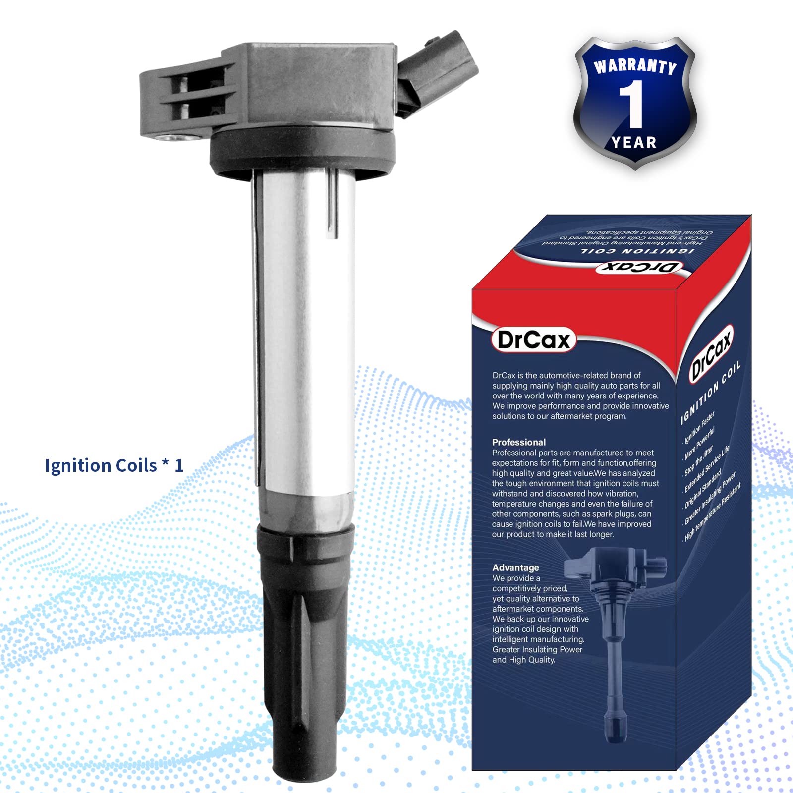 DrCax UF487 ignition coil installed in engine bay for smooth operation