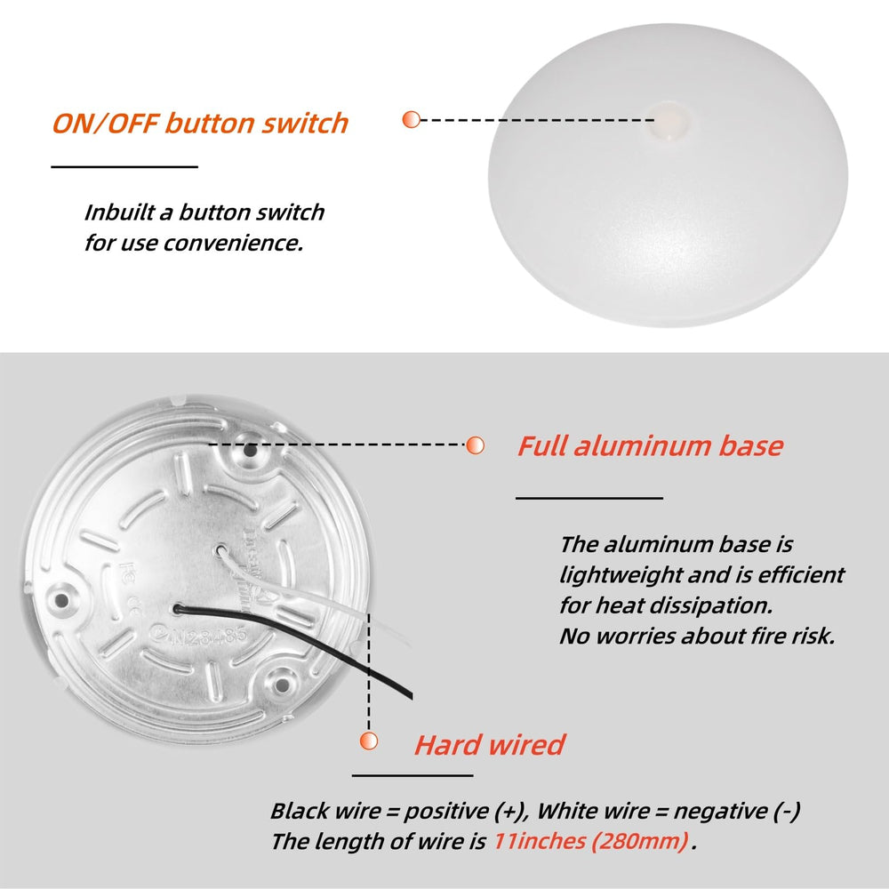 Dream Lighting puck light with switch features green glow indicator for nighttime location.