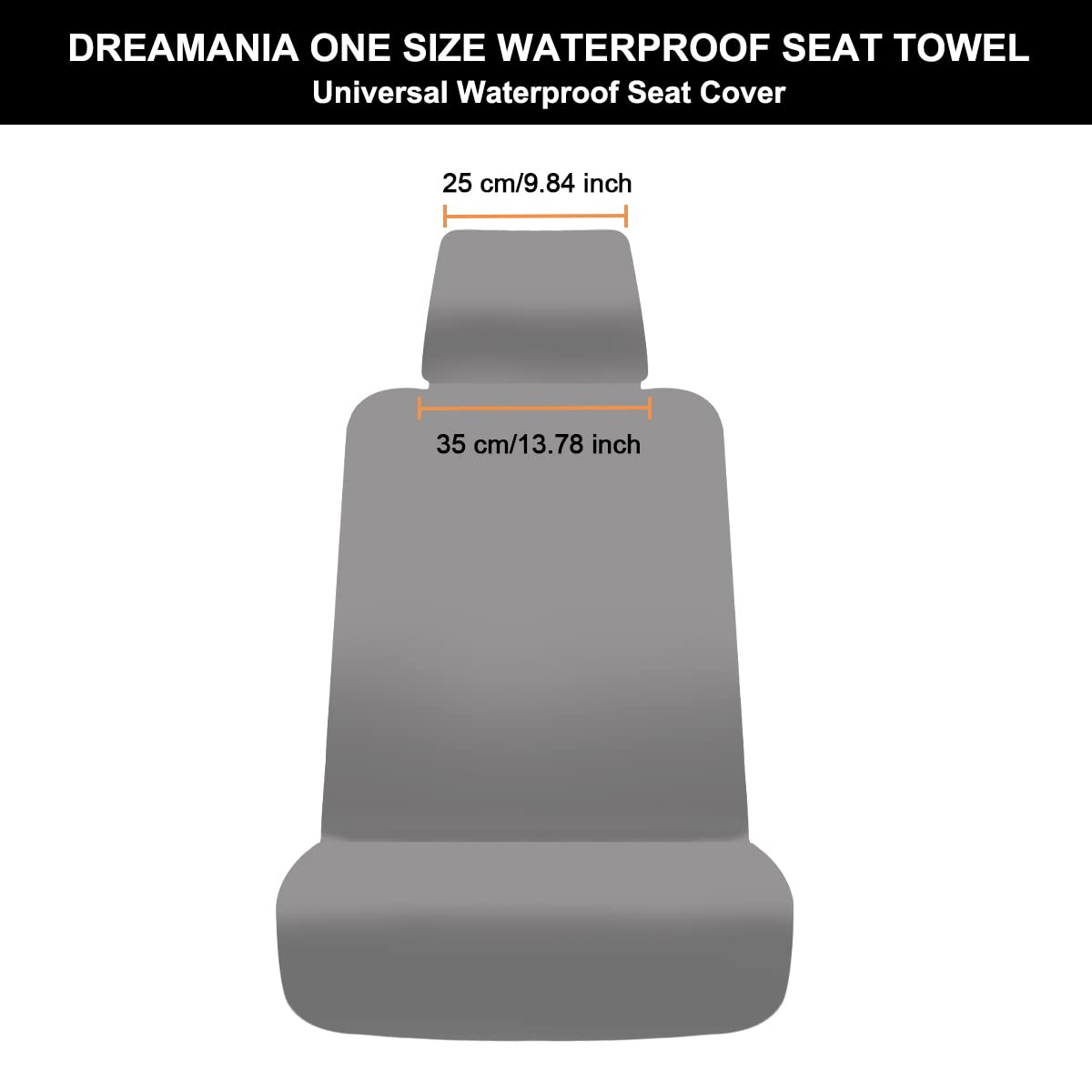 Dreamania seat cover non-slip top layer enhancing stability on slick seats