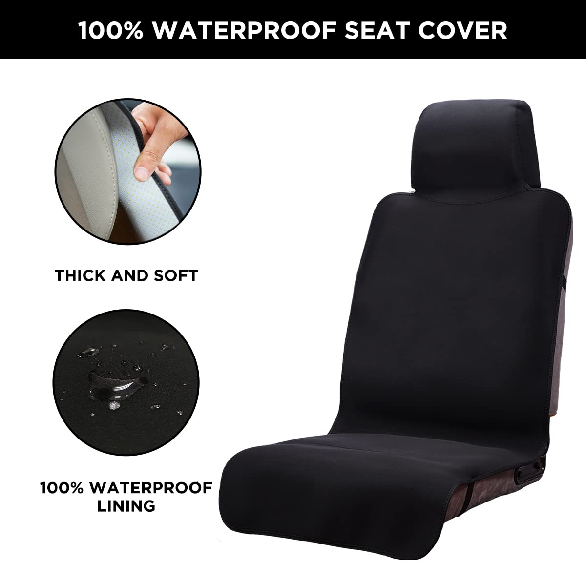 DREAMANIA waterproof seat cover folded-storage demonstrates compact roll-up design.