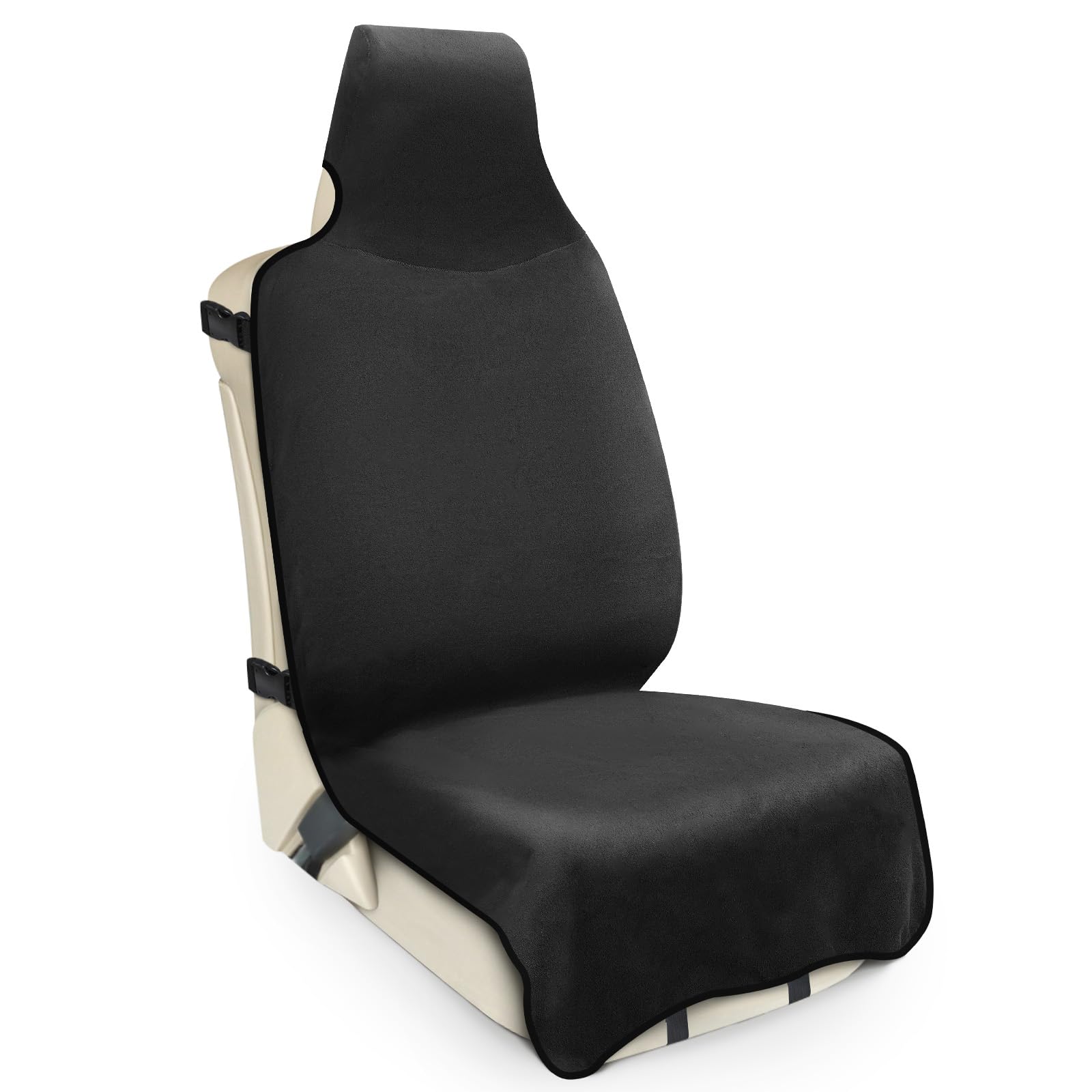 DREAMANIA waterproof seat cover towel protecting front seats from sweat and spills during workouts.