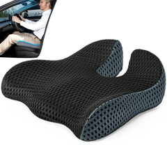 Dreamer Car car seat cushion with wedge design enhances visibility and driving comfort.