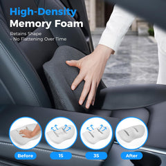 Dreamer Car lumbar pillow back view shows broad compatibility with seats and wheelchairs
