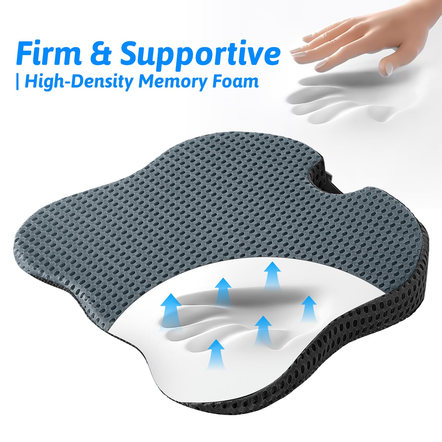 Dreamer Car non-slip bottom keeps the cushion secure during entry and driving.