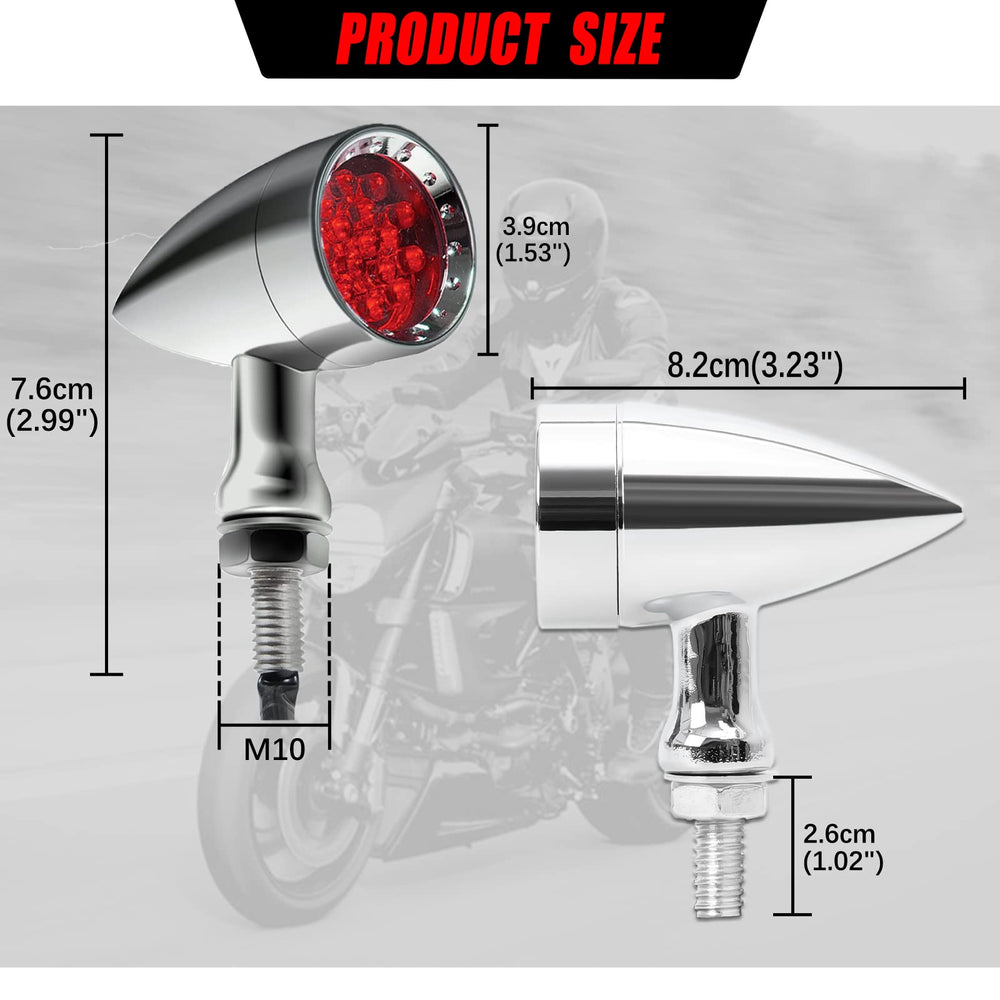 DreamIZER aluminum housing motorcycle turn signal combines durability with chrome styling
