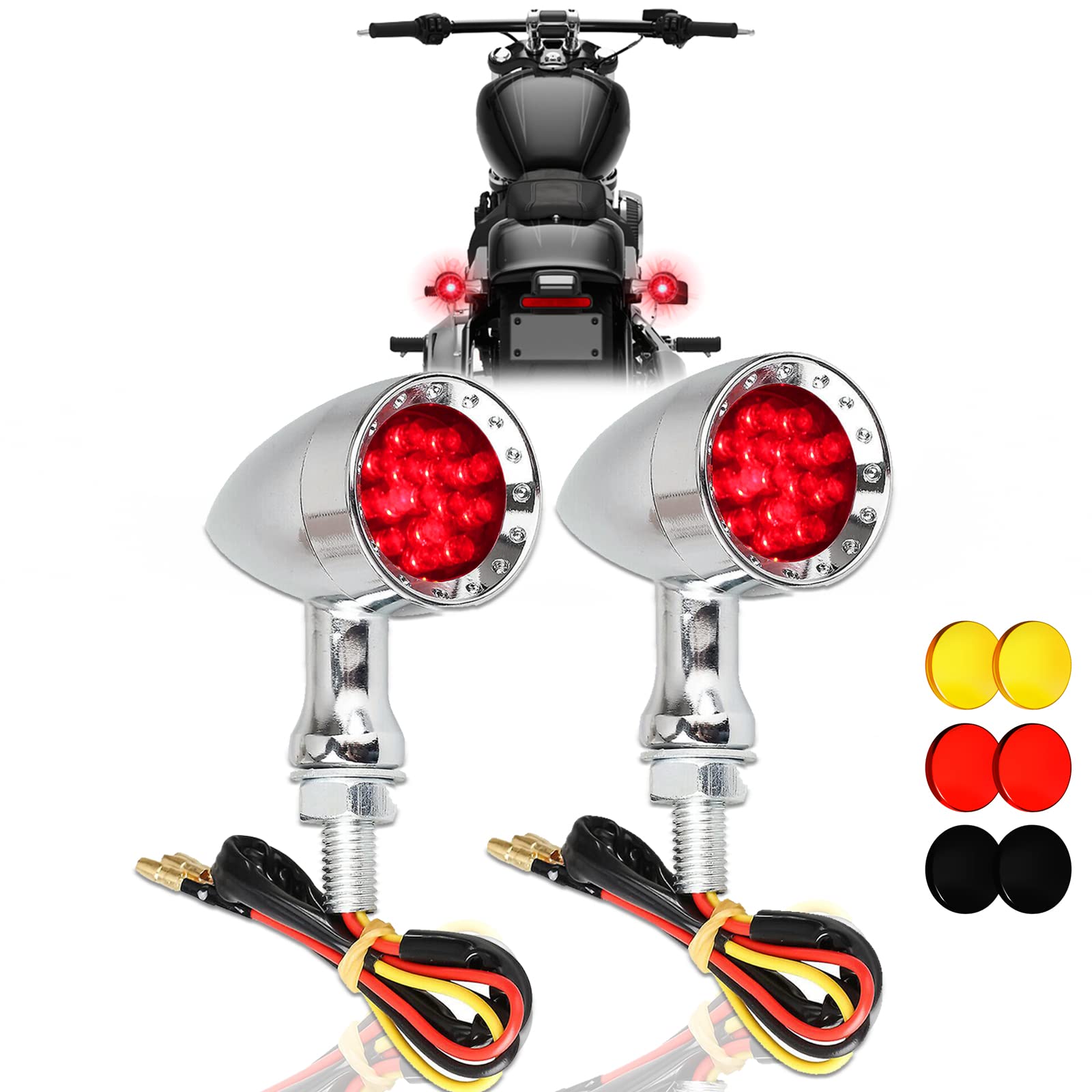 DreamIZER chrome bullet 15LED front indicator for improved daytime visibility