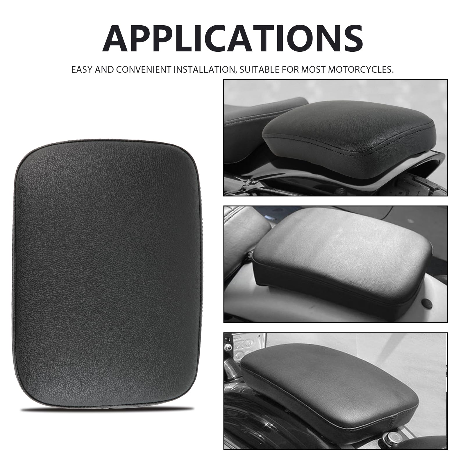 DREAMIZER easy-install suction cups on motorcycle rear seat pad