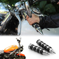 DREAMIZER universal 1 inch chrome spiked grip bottom angle highlighting durability