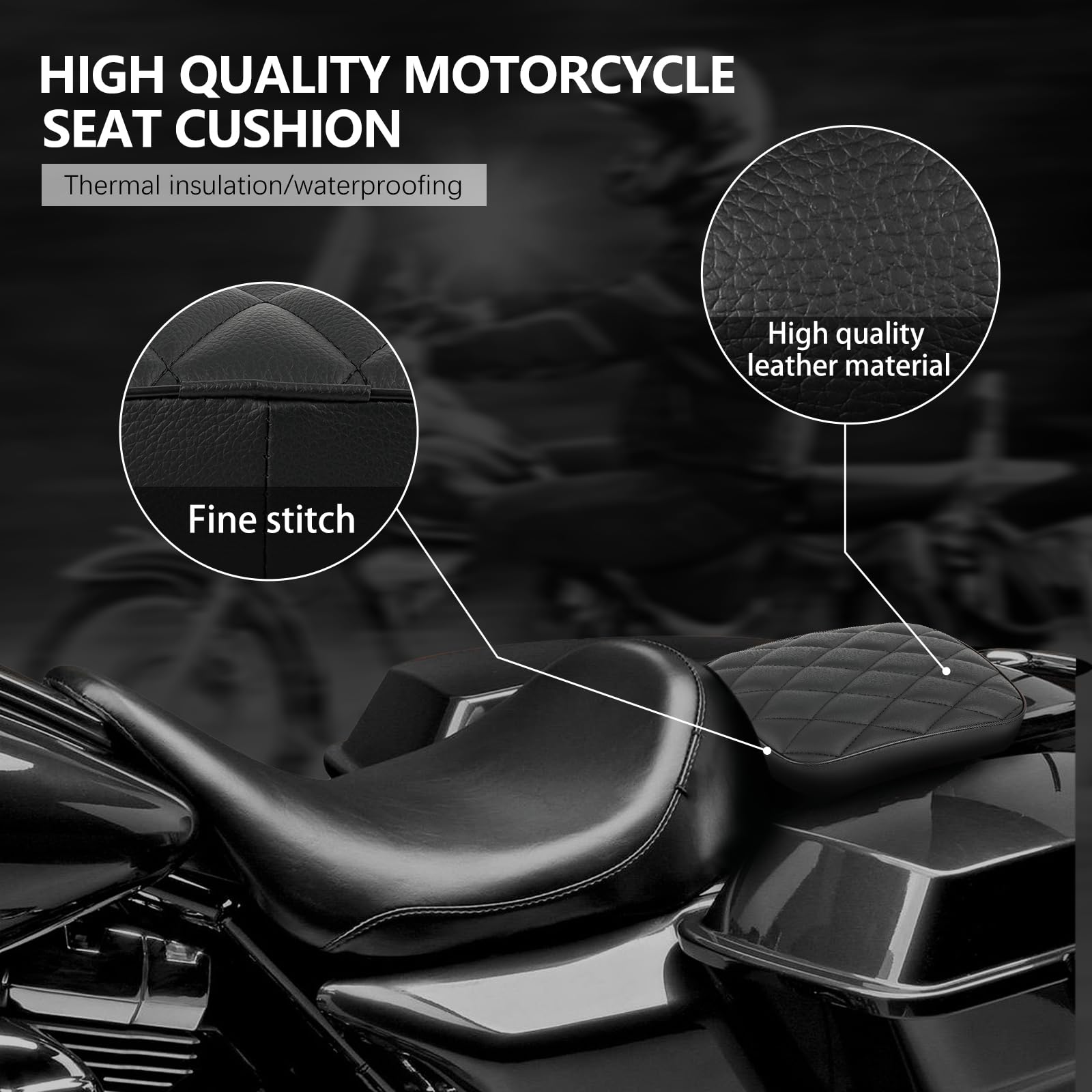 DREAMIZER wide compatibility with Harley models for passenger comfort.