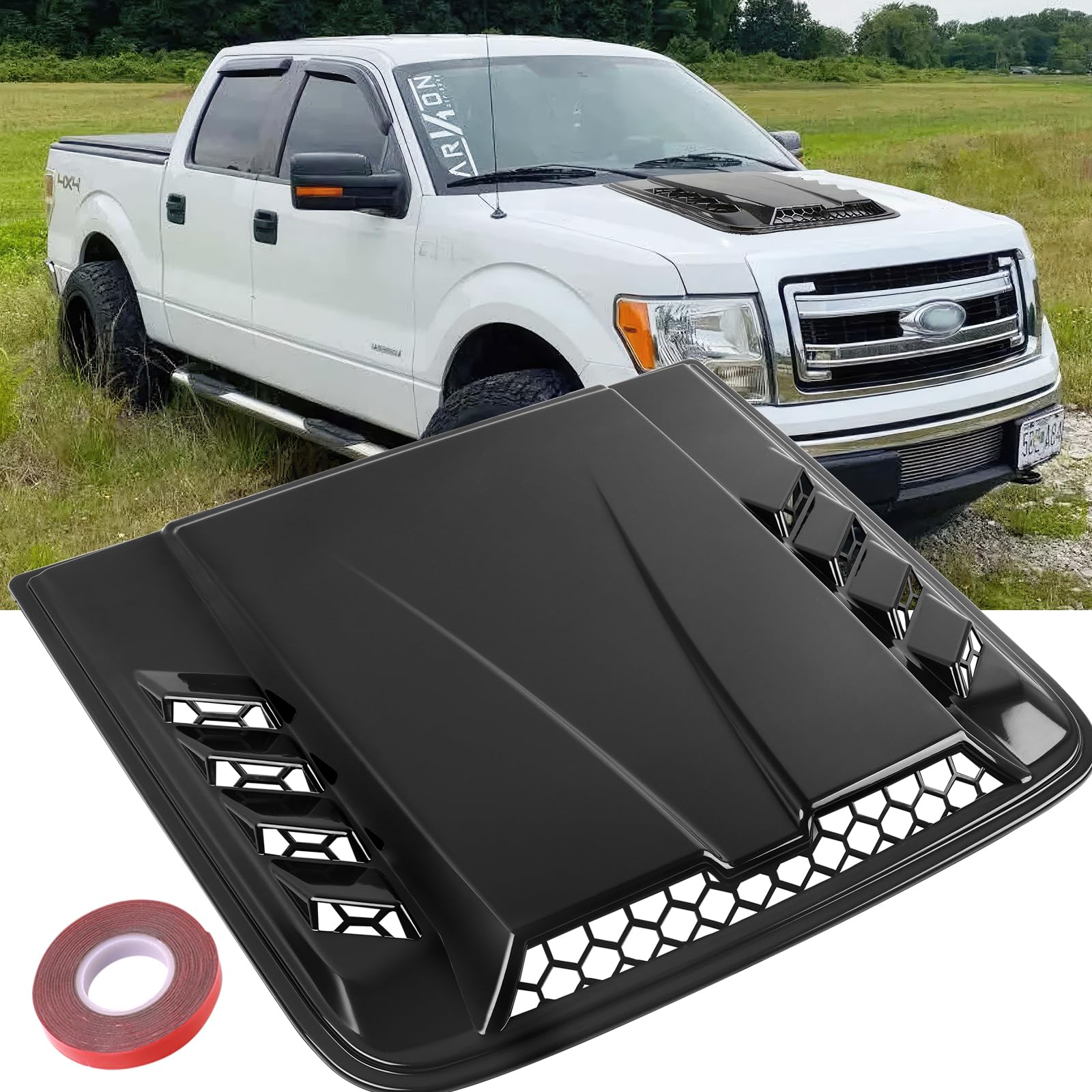 DREAMOTOR hood scoop front view highlighting aggressive styling and airflow