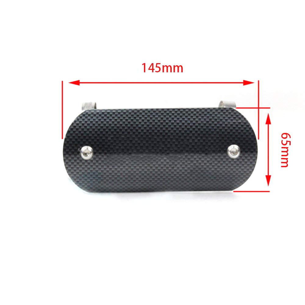 Dreamseek carbon fiber style heat shield cover highlights sleek look and durable protection.